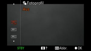 SONY alpha Farbprofil