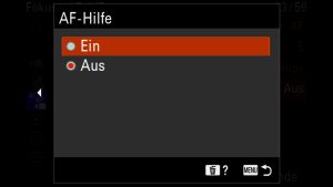 SONY alpha Autofokus-Hilfe