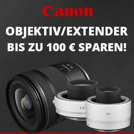 Canon Objektiv & Extender Aktion Canon Aktion: Objektiv und Extender mit bis zu 100 € Ersparnis